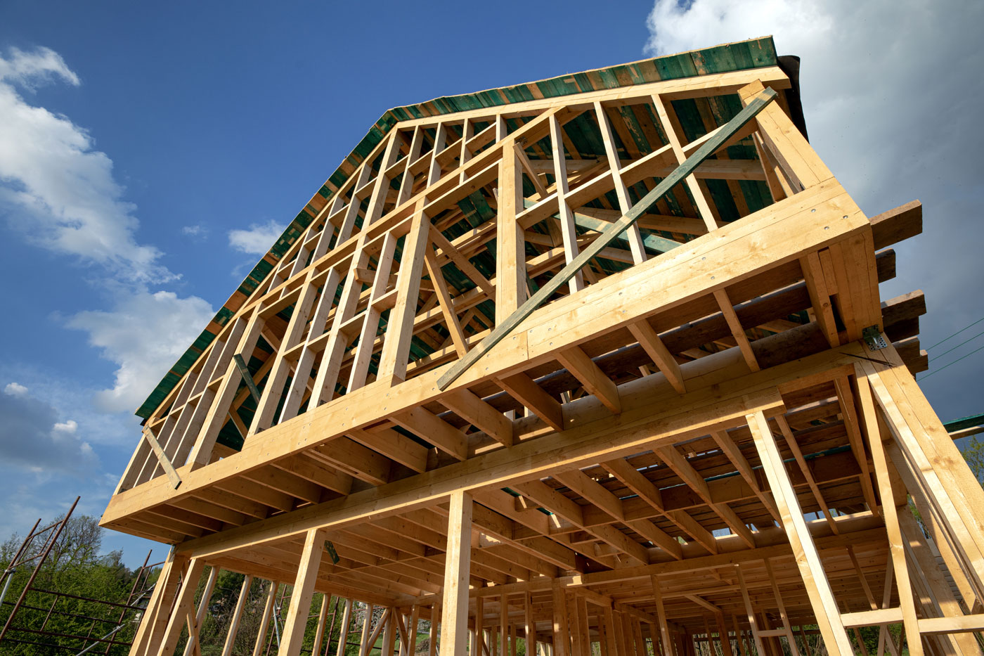 framing of a residential house